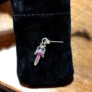 Chrome Hearts dagger earring with ruby